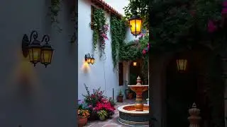 Courtyard Elegance: The beauty of Mediterranean patio design. #gardenlandscape #gardenhouse