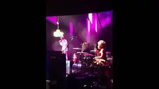 Cherisse Osei on the drums (Mika)