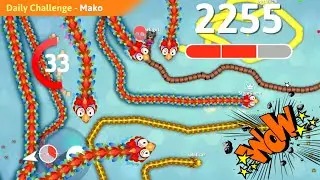 Daily challenge -Mako score 3000 to keep this skin! for snake io very hard gameplay/(hard challenge)