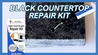 How to Fix a Hole in Your Black Countertop with HIMG Surface Repair Kit | Granite, Quartz, Marble