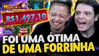 POWER OF MERLIN PAGANDO MUITO NO B&Ocirc;NUS! #slots #stream #brasilbetshow