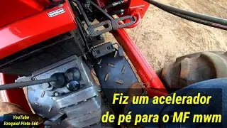 Como fazer um acelerador de pé para o Massey 265, com material do fundo de quintal