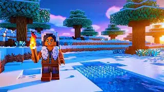 LEGO Minecraft Frozen End - Christmas Ice Adventure with Fire and Time