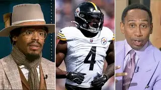 FIRST TAKE | DK Metcalf must be suspended - Cam Newton callout Steelers WR punch a fan in sideline