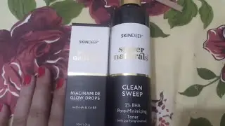 Skin Deep super natural clean sweep and skin deep Niacinamide glow drops | best review