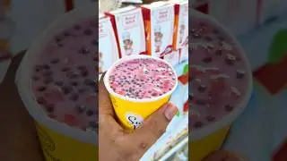 🌱High Nutrients Sharbat Made With Fruit, Milk & Rose Syrup ₹20/-#shorts#food