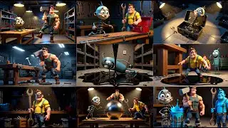 Scene Super Slapstick Tool Fight