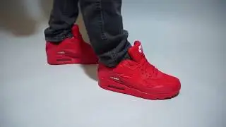 Nike Air Max 90 Essential University Red AJ1285-602  on feet