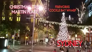 Sydney- Martin Place Christmas Tree and Cockle Wharf Fireworks-Australia