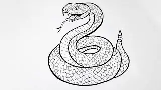 How to Draw a Cobra Snake Step By Step | Easy Snake Drawing