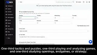 The One Third Rule Chess Planner | Build Your Perfect Weekly Training Plan by AQChess #chess