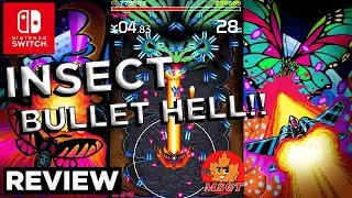SPACE MOTH LUNAR EDITION Review on Nintendo Switch | A Visually Intense Bullet Hell Shmup!