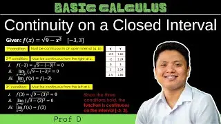 Continuity on a Closed Interval | Basic Calculus