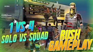 SOLO VS SQUAD RANKED HIGHLIGHTS || BEST KILLING MONTAGE || FREE FIRE BATTLEGROUND