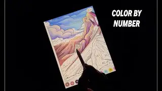 ASMR iPad Coloring 🏔️ Satisfying Mountain Landscape (No Talking)