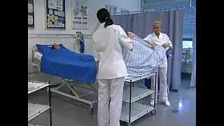 Presvlačenje pokrivača, sa pacijentom