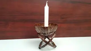 Coconut shell craft | Candle stand / Indian Technic