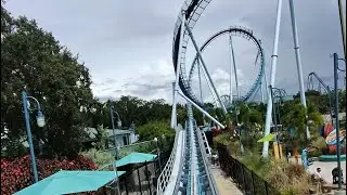 Pipeline: The Surf Coaster : Orlando's Only Standing Coaster in Ray-Ban/Meta POV | SeaWorld Orlando