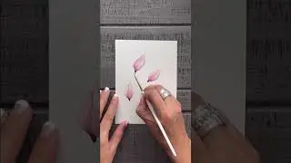 BEST Way to Paint Watercolor Flower Buds!! 🤩 #shorts #watercolor #easywatercolor #watercolorflowers