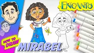 How to Draw MIRABEL - Disney's Encanto - Cute Easy -FREE Coloring Page