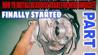 HOW TO INSTALL REAR DISC BRAKE ASSEMBLY IN HERO IMPULSE||MODIFIED HEROIMPULSE