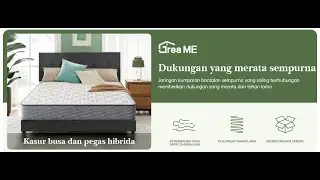 👉Kasur Springbed  Pocket Spring Tanpa Suara Anti Lembab untuk Tidur di Kasur Atau Lantai