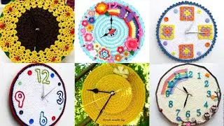 Crochets Clock Design /Craft And Art With Pib / Crochet Crafts ideas