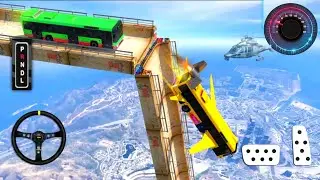 Vertical Impossible Bus Mega Ramp - Bus Stunt Tracks Racing 3D - Android GamePlay