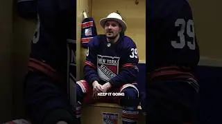 Sam Carrick gets the Broadway Hat 🎩 #samcarrick #filipchytil #nyrangers #hockey #nhl