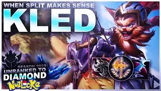 WHEN SPLITPUSHING MAKES SENSE! KLED! - Unranked to Diamond | League of Legends