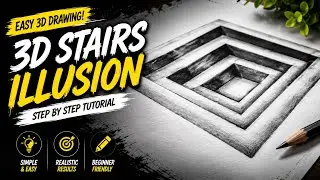 Stunning 3D Steps-Well Drawing ||How to draw 3D stunning well || Step by Step drawing of 3D well ||