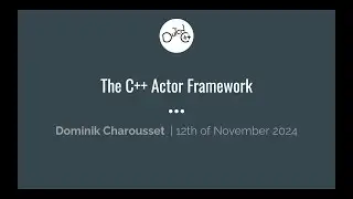 Dominik Charousset &mdash; The C++ Actor Framework