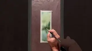 Relaxing Watercolor Forest Painting 🌿✨ | SO Easy 😌 | #shorts #shortsfeed #art #watercolor