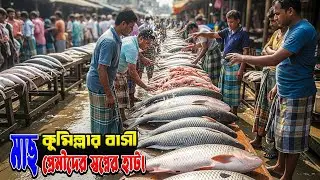 বিশাল রুই কাতলা পাঙ্গাসে জমজমাট কুমিল্লা পদুয়ার মাছের হাট | Cumilla Padua Fish Market 2025