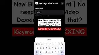 New BLUM keyword | No need to watch Video Doxxing? What's that? #blum #keywords #code