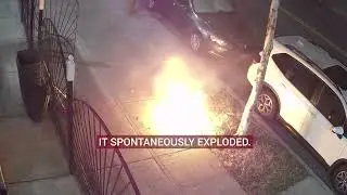 Watch how this illegally discarded lithium-ion battery spontaneously exploded in Brooklyn