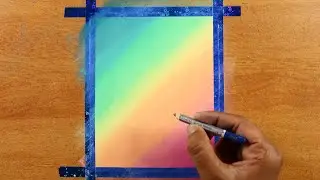 Floating Island Tree Drawing with Oil Pastels for beginners / step by step oil pastel Painting