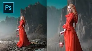 Red Dress Photoshop Manipulation Tutorial Processing