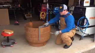 Fire Pit. Heavy Duty!  Build your own and here's how. Built from a recycled tank
