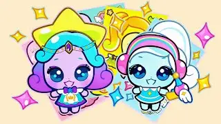🍭Macaron Color Clash Cartoon Stickers | Hand-Craft Video | Quiet Pure Music (No Background)