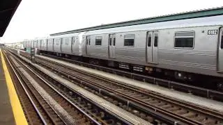 IND Liberty Avenue Line: Howard Beach-JFK Airport bound R-46 A local train @ 88th Street-Boyd Avenue