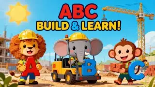 ABC Safari Animals Construction Worker | Learn ABCs with DodoVerse | Fun Building Alphabet Song