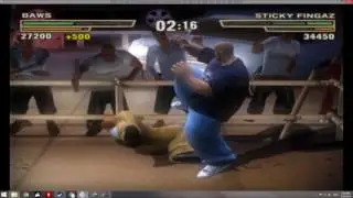 PCSX2 - Def Jam: Fight For NY Split Screen - 3 rounds 1v1