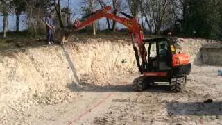 Cutting a chalk escarpment for a partly earth-sheltered eco house