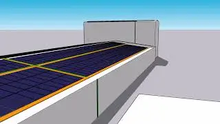 SketchUp Drawing for 590KWp Rooftop Solar Project (Profile Shed)