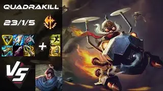 BOTTOM Corki vs Yasuo [QUADRAKILL] - EU Grandmaster Patch 26.1