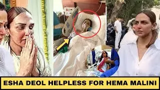 Esha Deol Helplessly Crying For Hema Malini Critical Health Condition In ICU