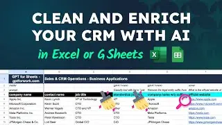 Clean and enrich your CRM with AI in Google Sheets or Excel