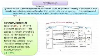 Operators in PHP