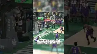 1v1Me App - POV YOU JUST WON $200 PLAYING IN A NBA 2K22 WAGER - Best Wager App to Use | SHORTS